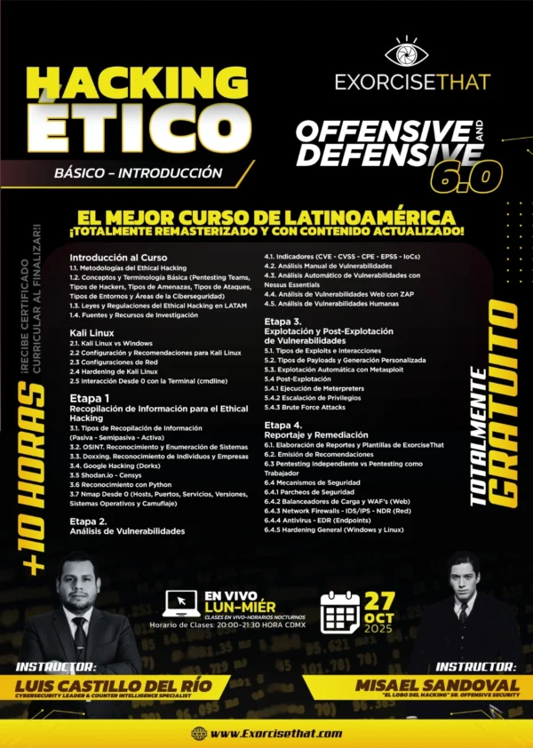 Hacking Ético: Offensive and Defensive 6.0